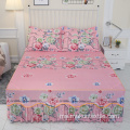 Set Bedskirt Bercetak Microfiber 100% Poliester